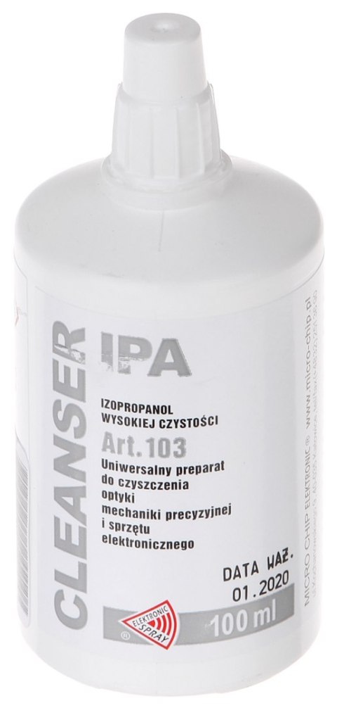 ALKOHOL IZOPROPYLOWY CLEANSER-IPA/100 BUTELKA 100 ml ALKOHOL IZOPROPYLOWY CLEANSER-IPA/100 BUTELKA 100 ml