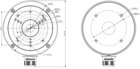 UCHWYT DO KAMER KULISTYCH DS-1280ZJ-S Hikvision UCHWYT DO KAMER KULISTYCH DS-1280ZJ-S Hikvision