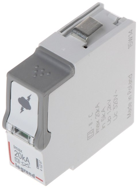 WKŁAD OGRANICZNIKA PRZEPIĘĆ LE-412297 TYP 2 20 kA LEGRAND WKŁAD OGRANICZNIKA PRZEPIĘĆ LE-412297 TYP 2 20 kA LEGRAND