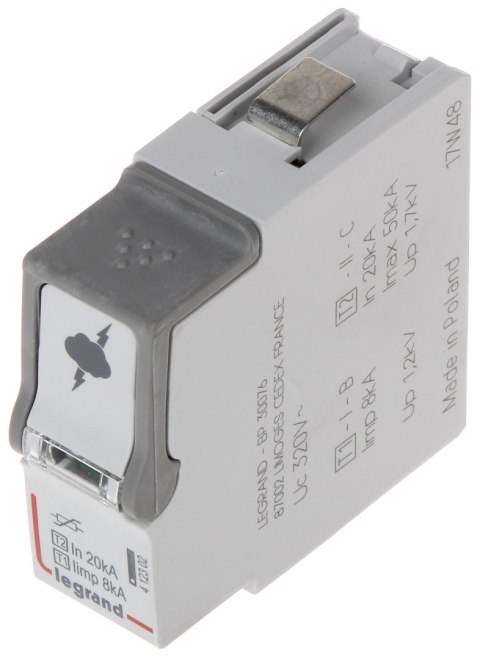 WKŁAD OGRANICZNIKA PRZEPIĘĆ LE-412302 TYP 1+2 50 kA LEGRAND WKŁAD OGRANICZNIKA PRZEPIĘĆ LE-412302 TYP 1+2 50 kA LEGRAND