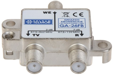 GNIAZDO KOŃCOWE GA-26FB R-TV TELMOR GNIAZDO KOŃCOWE GA-26FB R-TV TELMOR