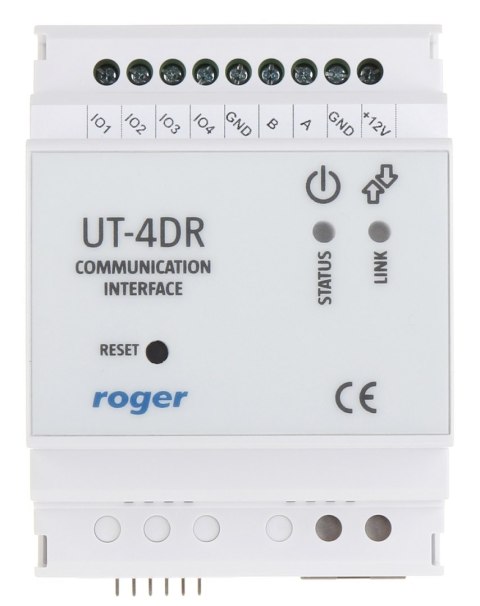 INTERFEJS KOMUNIKACYJNY UT-4DR LAN-RS485 ROGER INTERFEJS KOMUNIKACYJNY UT-4DR LAN-RS485 ROGER