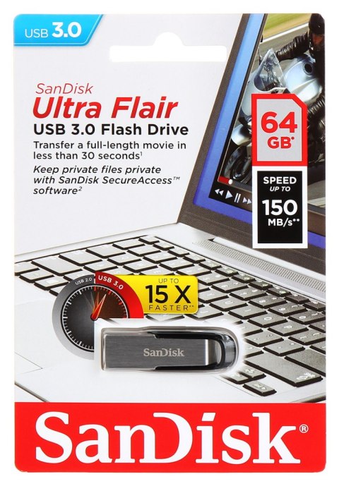 PENDRIVE FD-64/ULTRAFLAIR-SANDISK 64 GB USB 3.0 SANDISK PENDRIVE FD-64/ULTRAFLAIR-SANDISK 64 GB USB 3.0 SANDISK