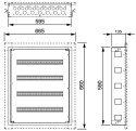 ROZDZIELNICA PODTYNKOWA 72-MODUŁOWA LE-337223 XL3 S 160 LEGRAND