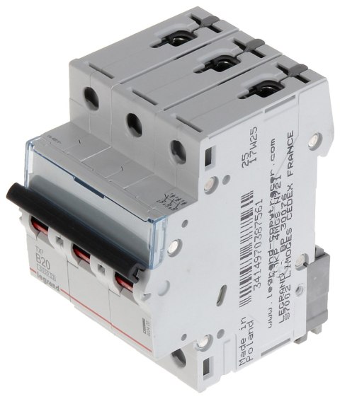 WYŁĄCZNIK NADPRĄDOWY LE-403403 TRÓJFAZOWY 20 A TYP B LEGRAND WYŁĄCZNIK NADPRĄDOWY LE-403403 TRÓJFAZOWY 20 A TYP B LEGRAND