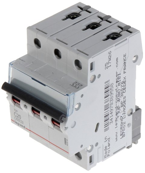 WYŁĄCZNIK NADPRĄDOWY LE-403546 TRÓJFAZOWY 20 A TYP C LEGRAND WYŁĄCZNIK NADPRĄDOWY LE-403546 TRÓJFAZOWY 20 A TYP C LEGRAND