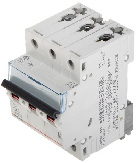 WYŁĄCZNIK NADPRĄDOWY LE-403549 TRÓJFAZOWY 40 A TYP C LEGRAND WYŁĄCZNIK NADPRĄDOWY LE-403549 TRÓJFAZOWY 40 A TYP C LEGRAND