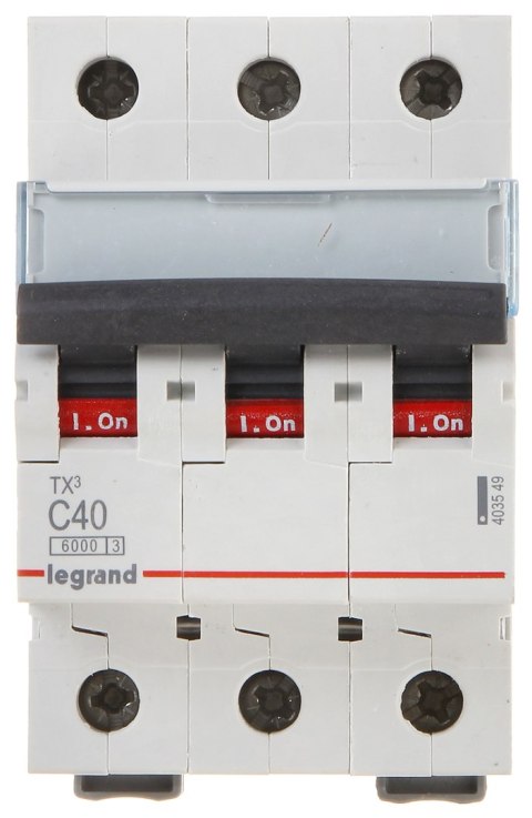 WYŁĄCZNIK NADPRĄDOWY LE-403549 TRÓJFAZOWY 40 A TYP C LEGRAND WYŁĄCZNIK NADPRĄDOWY LE-403549 TRÓJFAZOWY 40 A TYP C LEGRAND