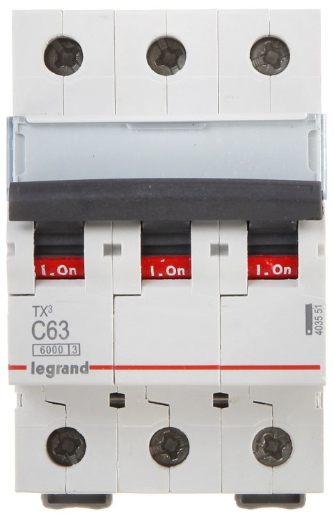 WYŁĄCZNIK NADPRĄDOWY LE-403551 TRÓJFAZOWY 63 A TYP C LEGRAND WYŁĄCZNIK NADPRĄDOWY LE-403551 TRÓJFAZOWY 63 A TYP C LEGRAND