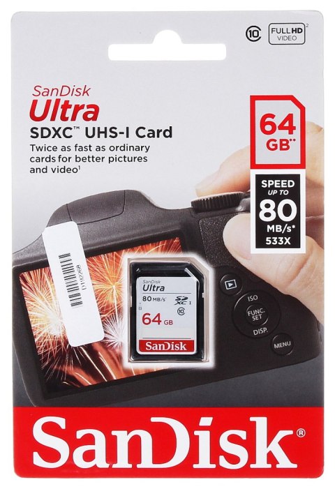 KARTA PAMIĘCI SD-10/64-SAND UHS-I, SDXC 64 GB SANDISK KARTA PAMIĘCI SD-10/64-SAND UHS-I, SDXC 64 GB SANDISK