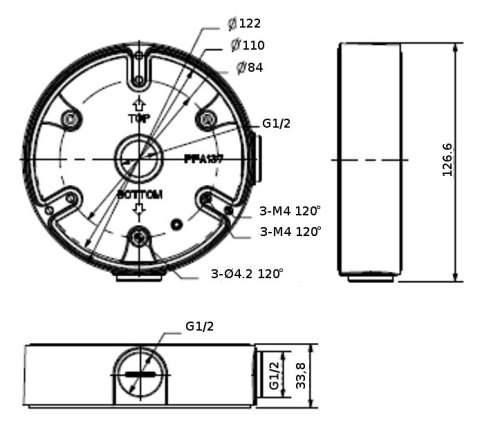 UCHWYT KAMERY PFA137 DAHUA UCHWYT KAMERY PFA137 DAHUA