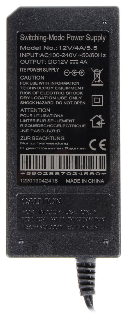 ZASILACZ 12V/4A/5.5 ZASILACZ 12V/4A/5.5