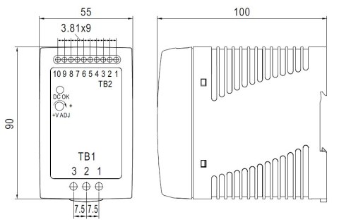 ZASILACZ BUFOROWY IMPULSOWY DRC-100A MEAN WELL ZASILACZ BUFOROWY IMPULSOWY DRC-100A MEAN WELL