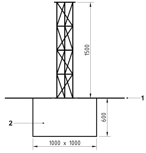 MASZT KRATOWY ALUMINIOWY MK-1.5 MASZT KRATOWY ALUMINIOWY MK-1.5