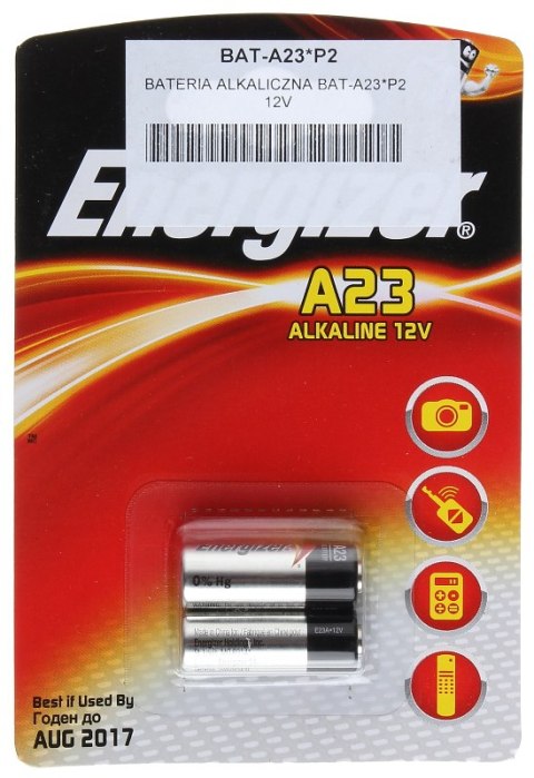 BATERIA ALKALICZNA BAT-A23*P2 12V A23 ENERGIZER BATERIA ALKALICZNA BAT-A23*P2 12V A23 ENERGIZER