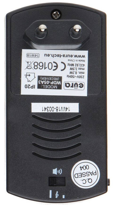 DZWONEK BEZPRZEWODOWY WDP-05A3 AC 230V EURA DZWONEK BEZPRZEWODOWY WDP-05A3 AC 230V EURA