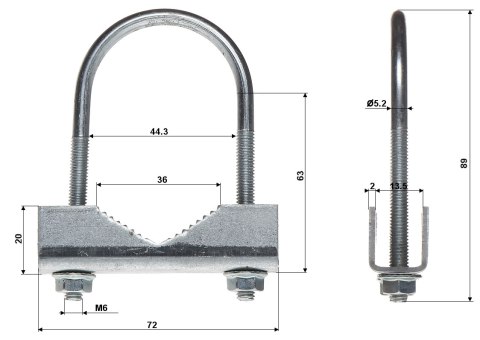 OBEJMA ZACISKOWA OZ-43/M6 OBEJMA ZACISKOWA OZ-43/M6