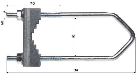 OBEJMA ZACISKOWA OZ-50/M8X150 OBEJMA ZACISKOWA OZ-50/M8X150