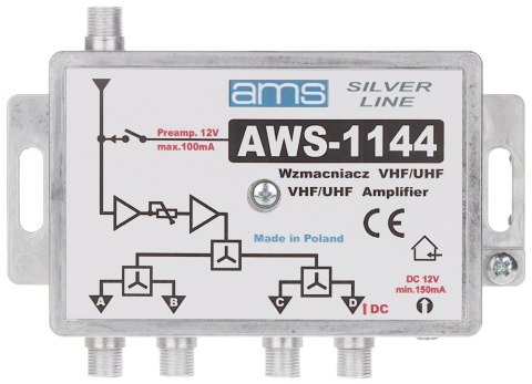 WZMACNIACZ ANTENOWY AWS-1144 AMS WZMACNIACZ ANTENOWY AWS-1144 AMS