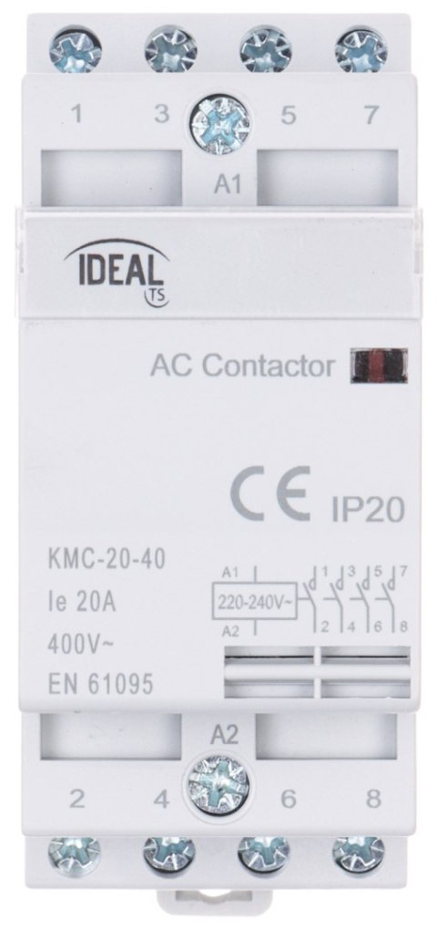 STYCZNIK MODUŁOWY KMC-20-40 20 A 400 V AC IDEAL STYCZNIK MODUŁOWY KMC-20-40 20 A 400 V AC IDEAL